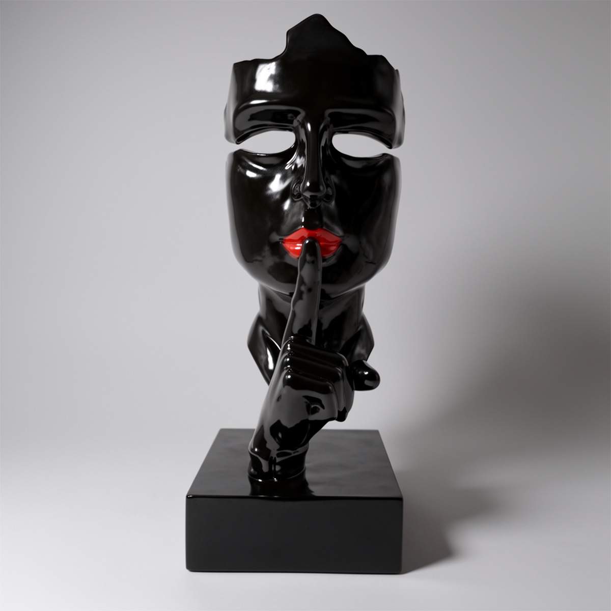 Große Maske auf Basis - Rote Lippen