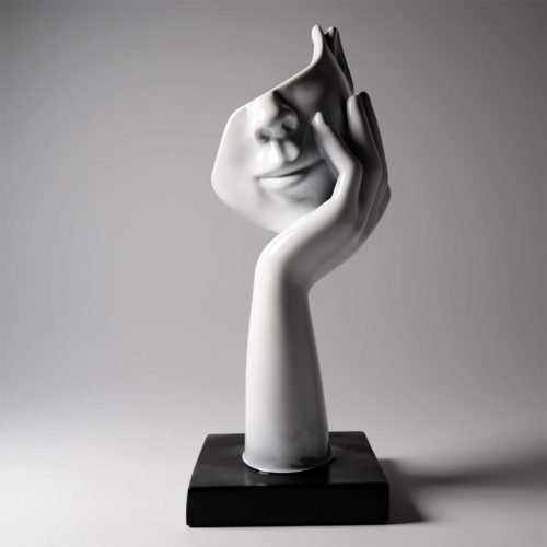 Kleine Maske auf Sockel - Motiv IV