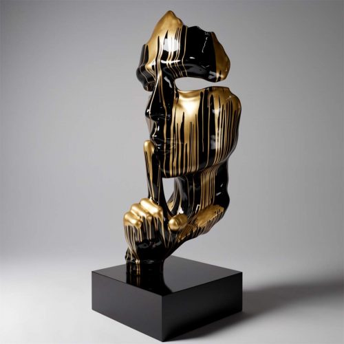 Große Grundmaske – Schwarz mit Goldakzenten