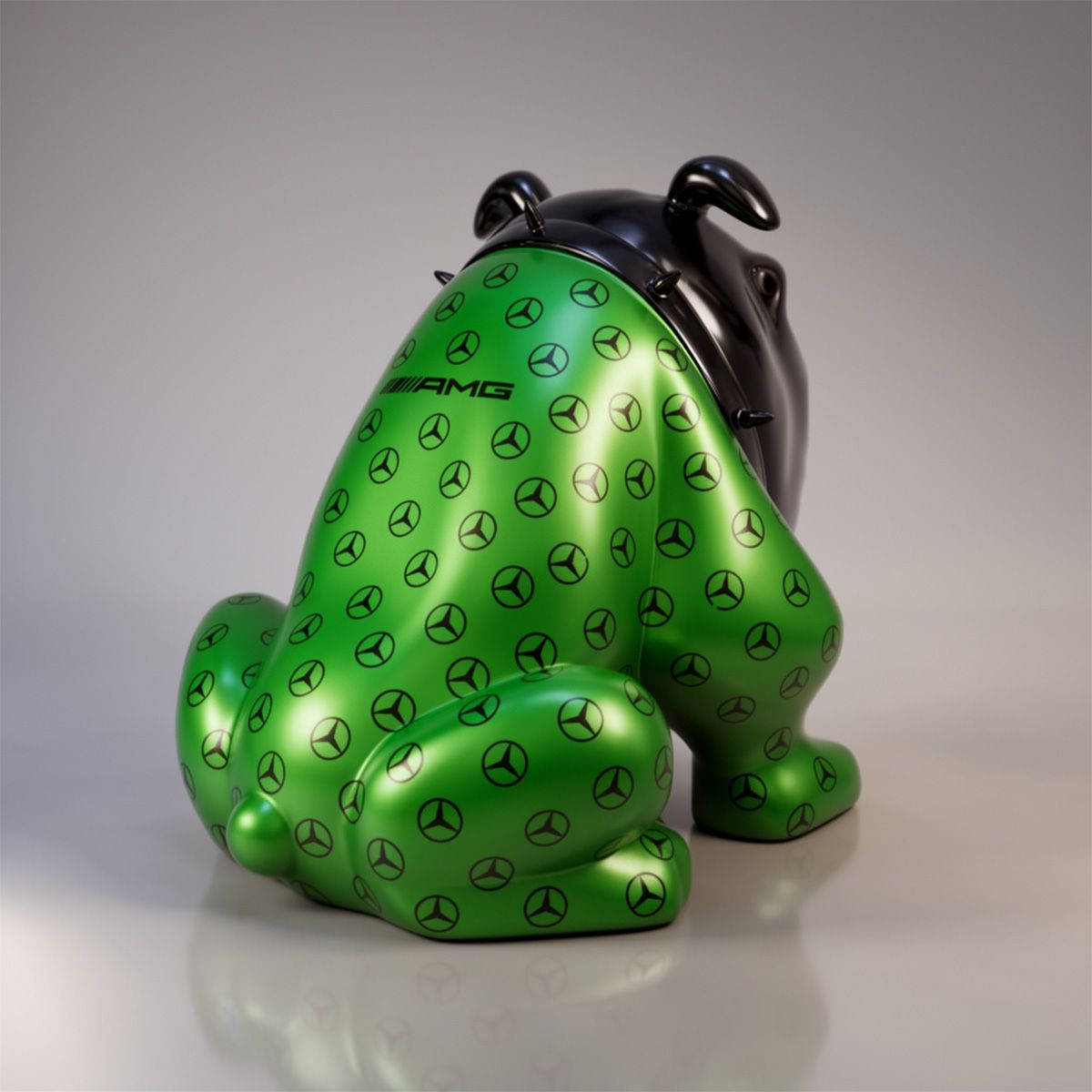 Dekorative Figur Bulldog Avella Mercedes AMG Grün Metallic – Bild 5