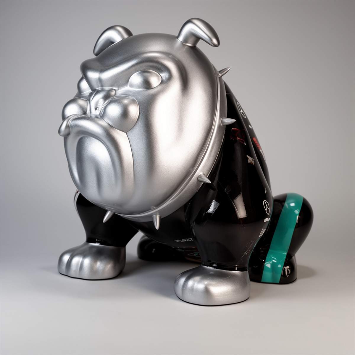 Bulldoggenhund Avella 55 cm Petronas-Motiv