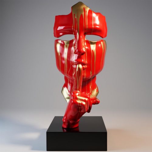 Große Maske auf Basis - Rot / Gold Trash