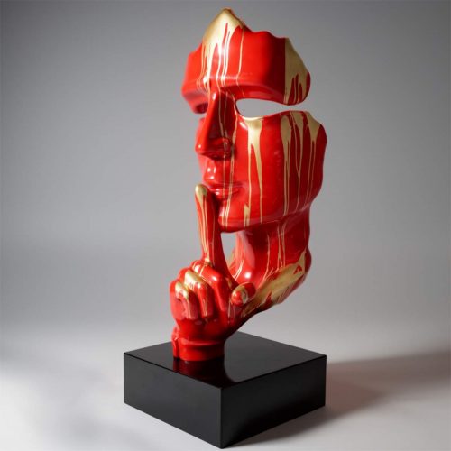 Große Maske auf Basis - Rot / Gold Trash