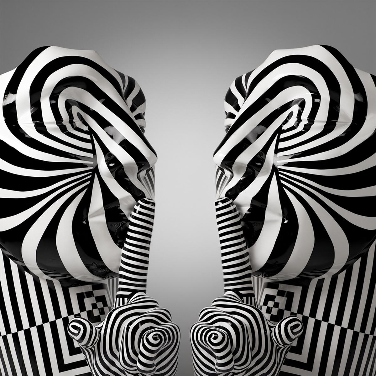 Dekorative Maske Finger Auf Den Lippen Hypnosis Figur