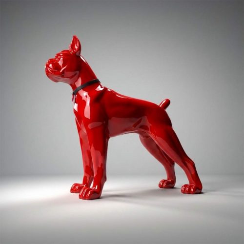 Boxerfaserhund -Figur Groß - Einfarbig