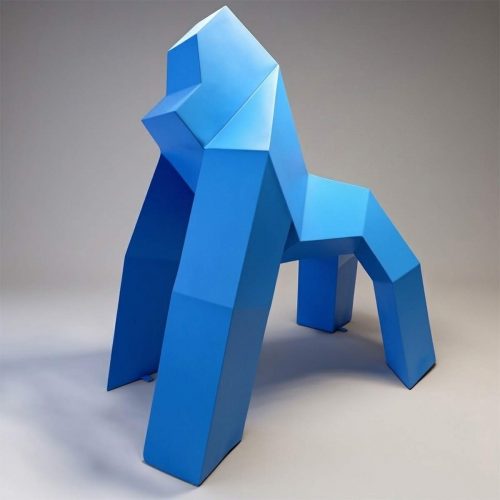 Gorilla origami Glasfaser Figuren Stehend