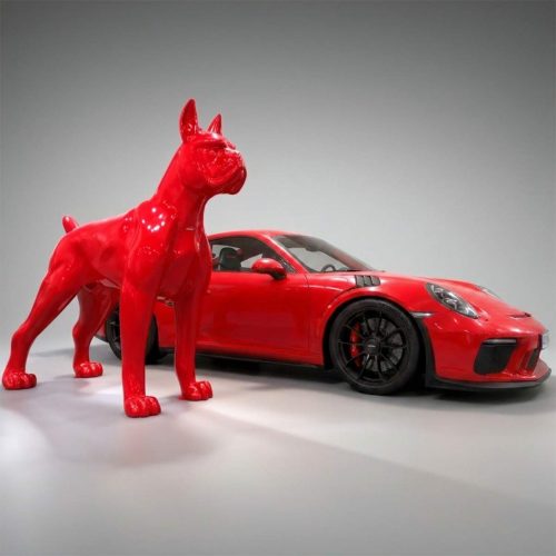 Boxerfaserhund -Figur Groß - Einfarbig