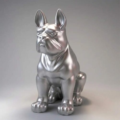 Riesie Französische Bulldogge Glasfaser -Figuren - Einfarbig