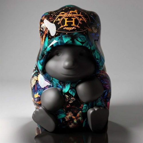 Panda im Indien-Motiv