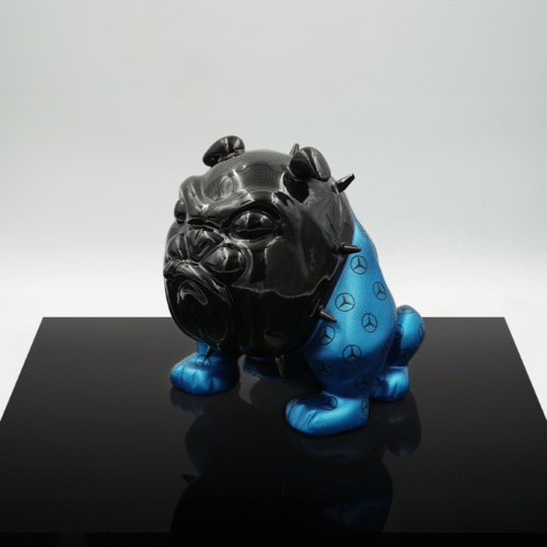 Exklusive Bulldogge-Figur Avella – Blau AMG