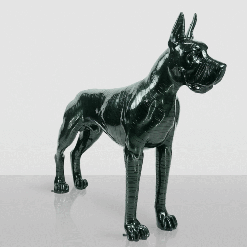 Blauer Deutscher Dogge mit Farbüberzug