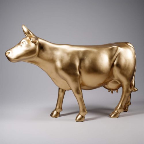 Große Figur – Goldene Kuh
