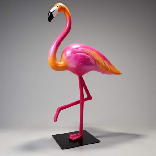 Decorative Figure Large 3D Flamingo - Pink Mango