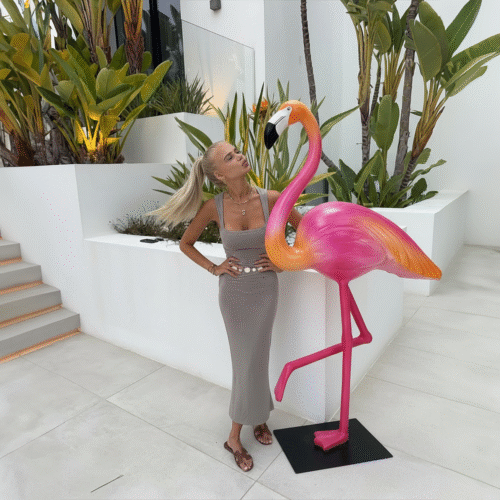 Dekorative Figur Große 3D-Flamingo - Pink Mango
