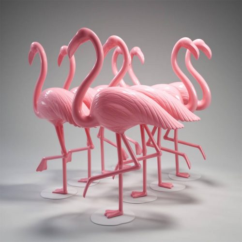 Deko Tierfigur Flamingo Vogel - Einfarbig