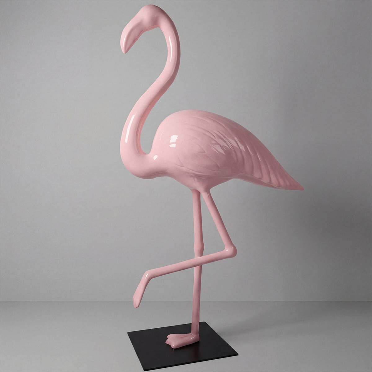 Dekorative Figur Großer 3D-Flamingo - Rosa
