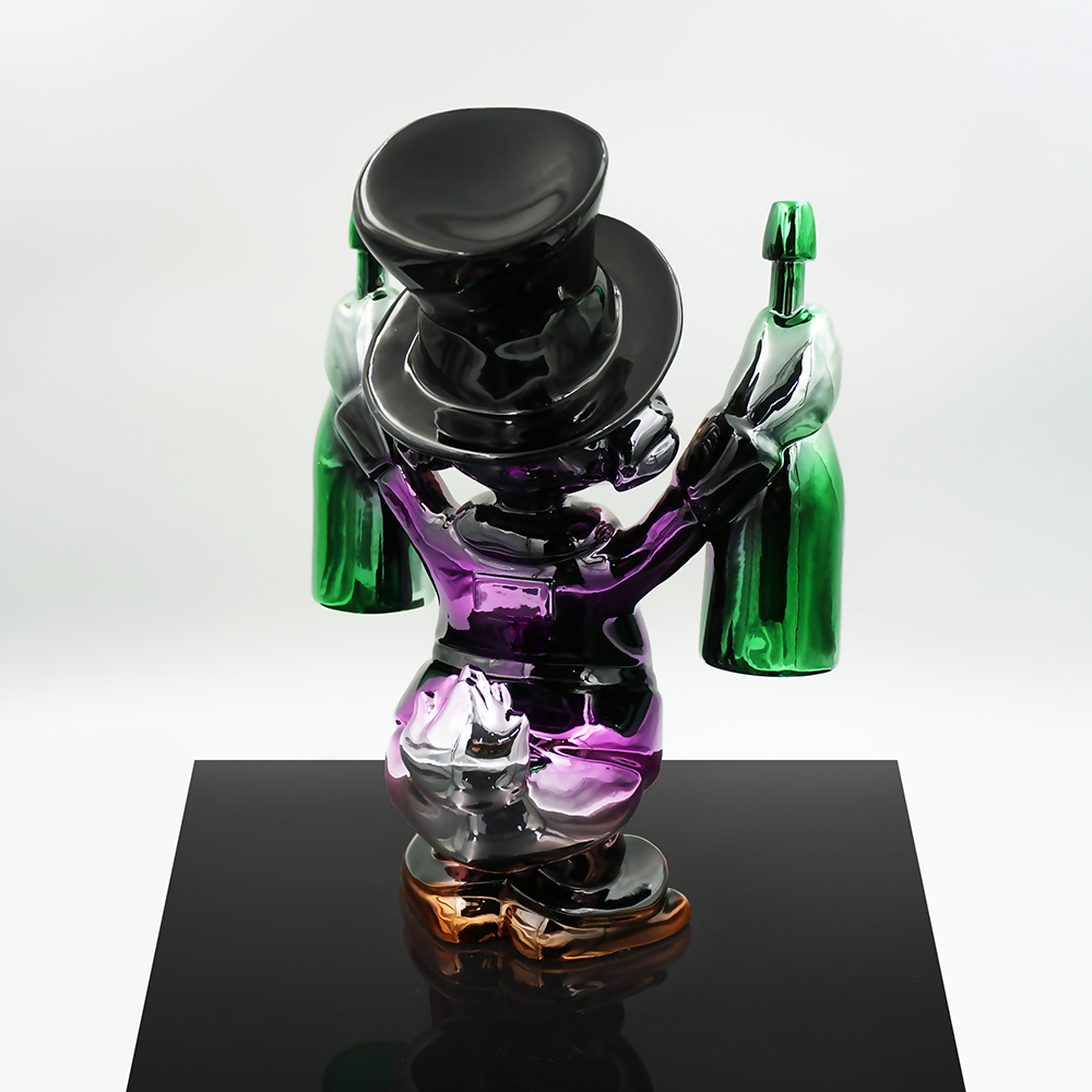 Dekorative Figur – Mini Dagobert Duck in Chrom 5 Dekorative Figur – Mini Dagobert Duck in Chrom – Bild 5