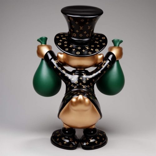 Dekorative Figur – Großer Dagobert Duck mit Geldsäcken