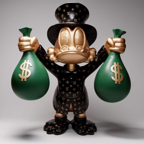 Decorative Figure – Small Scrooge McDuck with Money Bags