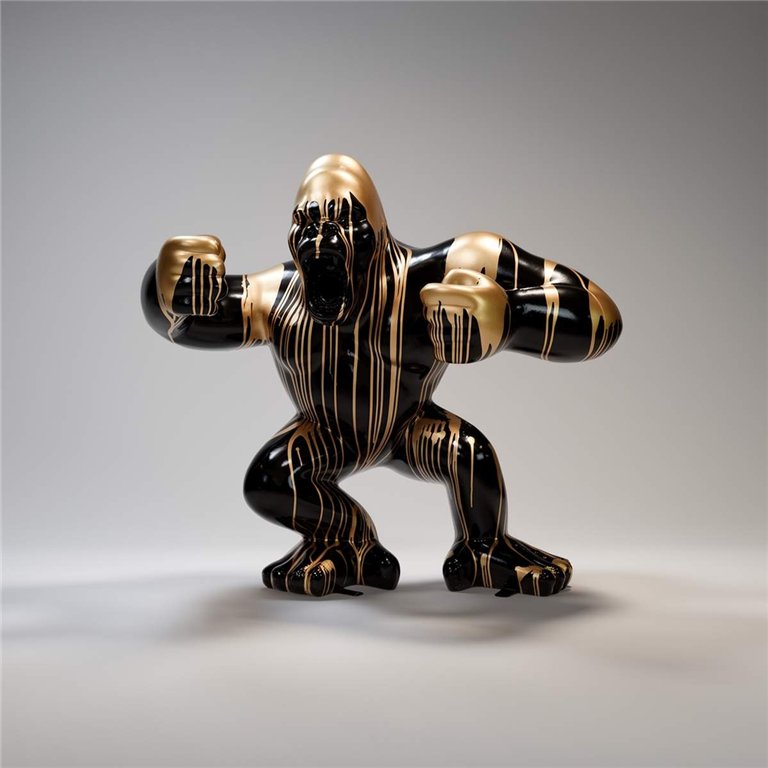 Schwarzer Gorilla XL - Goldener Müll