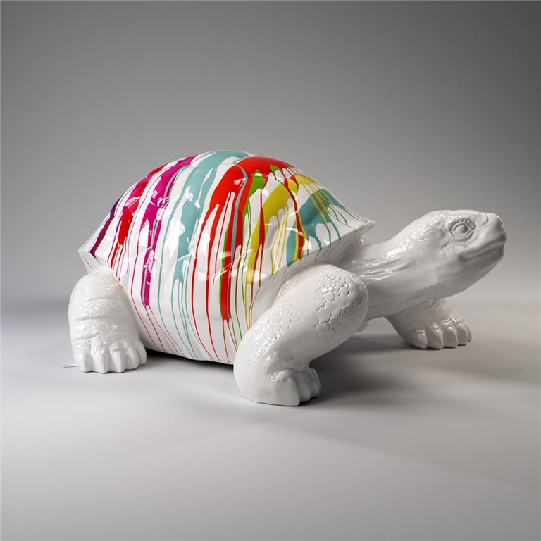Große Figur laufende Schildkröte – Trash