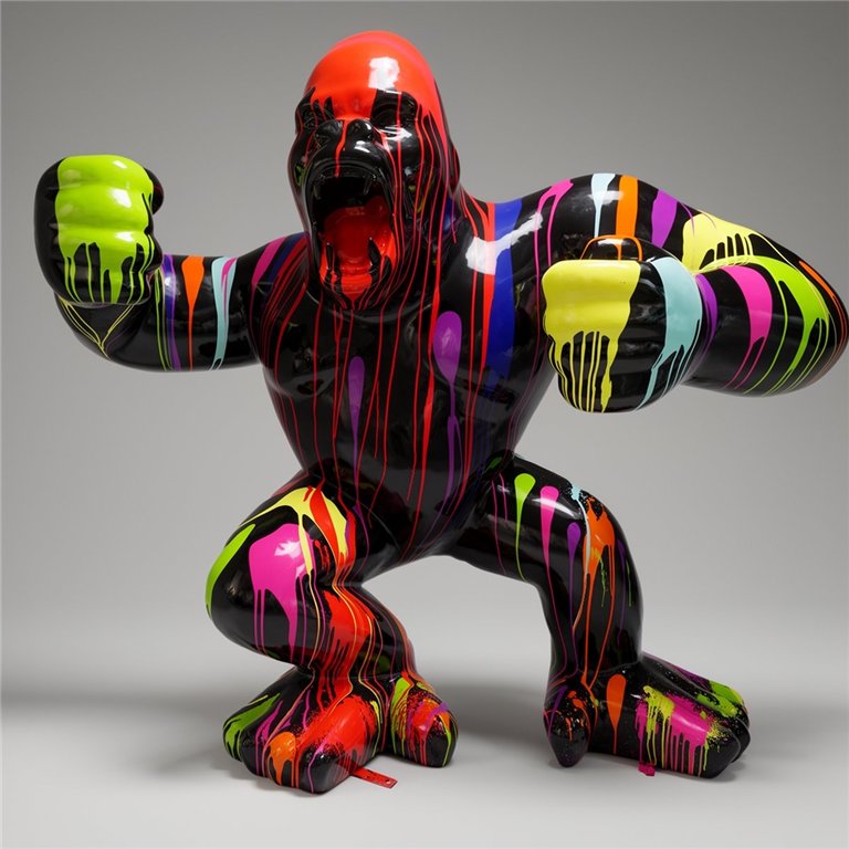 Großer Gorilla Black Trash