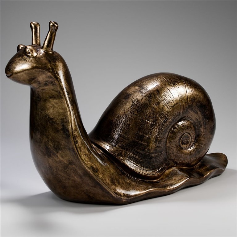 Dekorative Figur Großer Schnecke - Patina