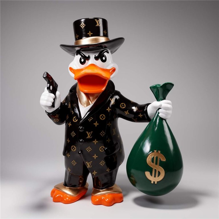 Al-Capone-Ente mit Sack