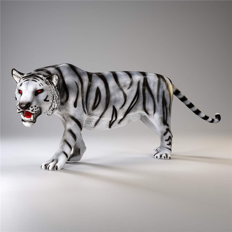 Natürlicher stehender Tiger - grau