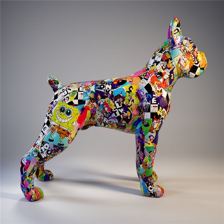 Stehender Boxerhund L - Cartoon