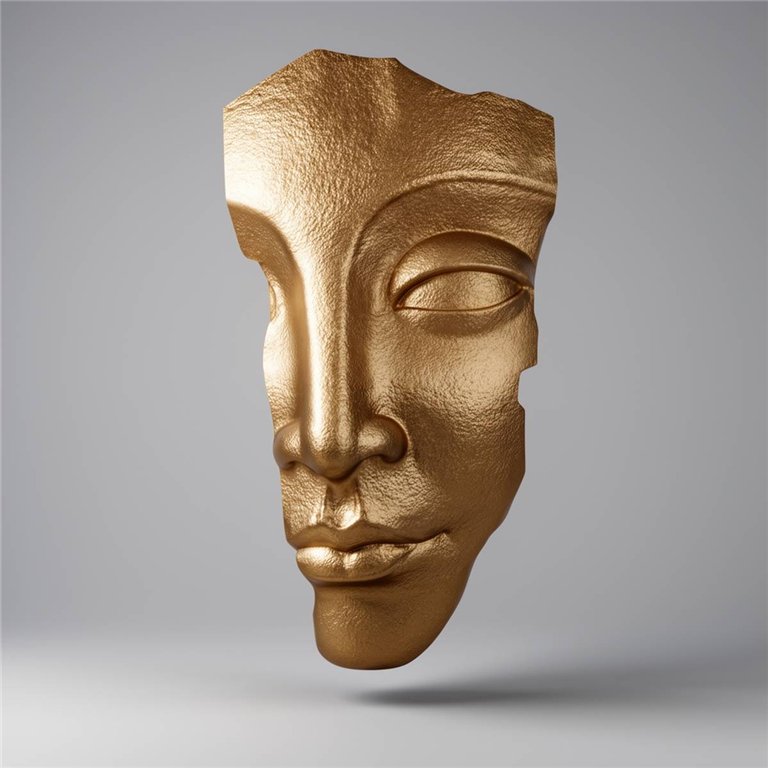 Face Wall Decoration – Gold Color