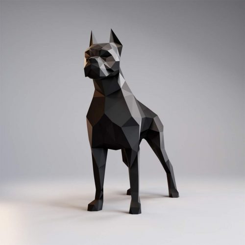 Große Geometrische Figur - Boxer Hund
