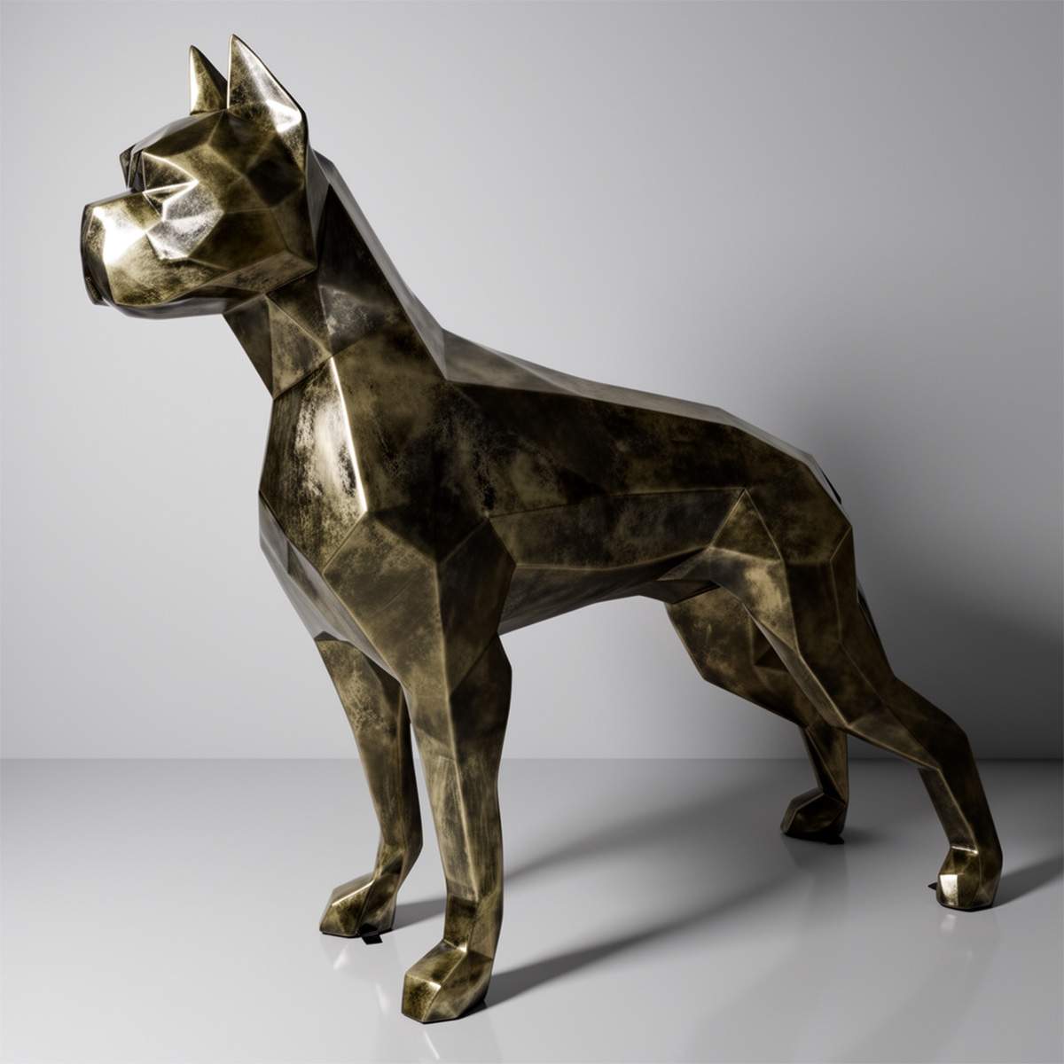 Große Geometrische Figur - Boxer Hund – Bild 3