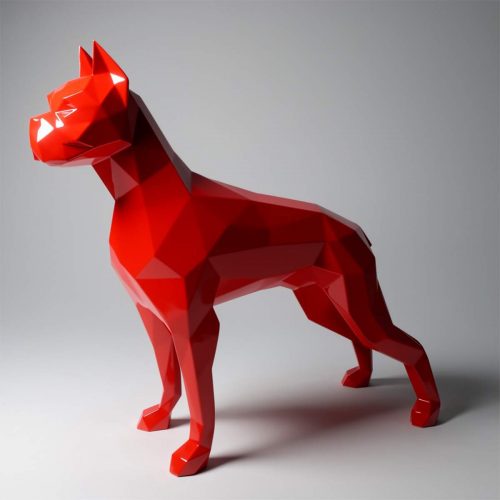 Große Geometrische Figur - Boxer Hund