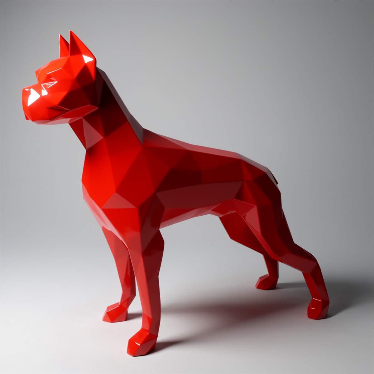 Große Geometrische Figur - Boxer Hund – Bild 2