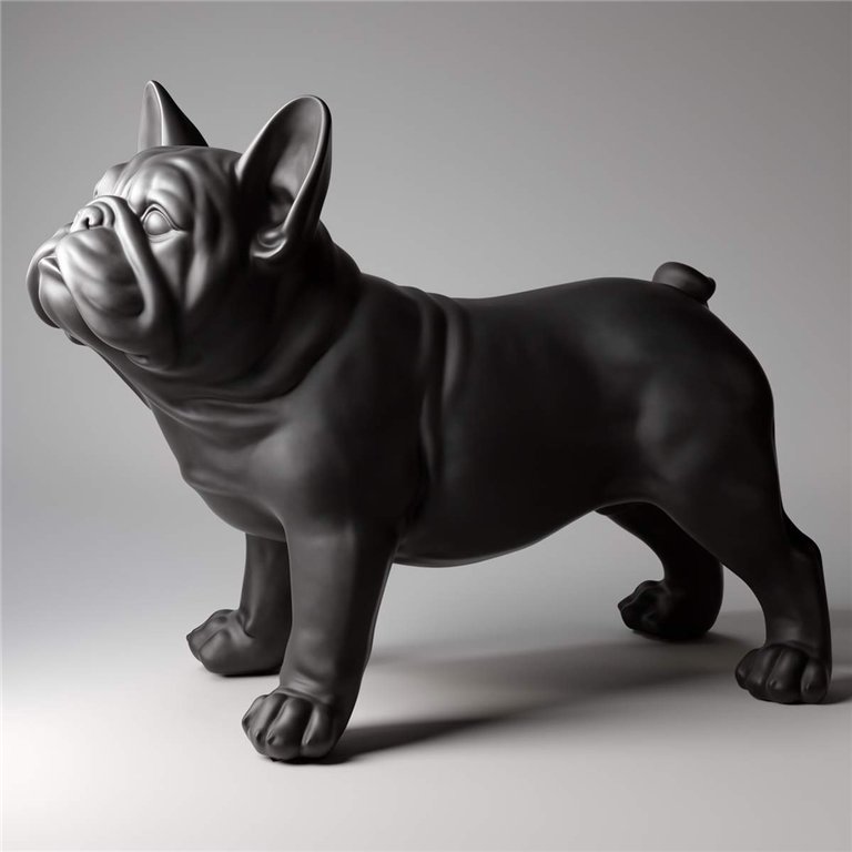 Große französische Bulldogge Figur 