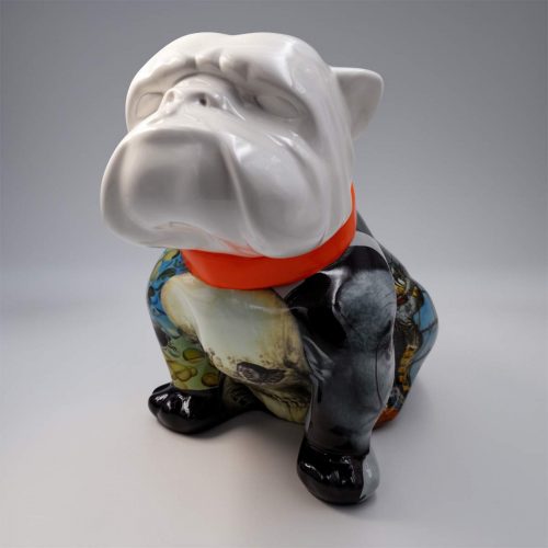 Bulldog Angelo 60 cm Hund - Schnurrbart