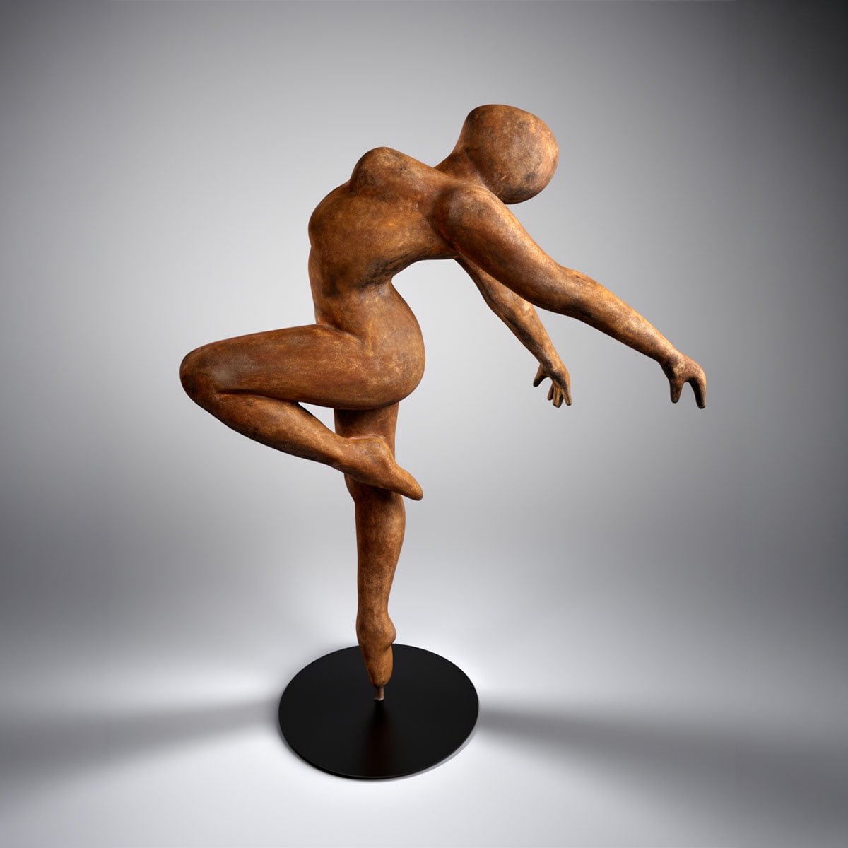 Dekorative Ballerina Figur Rost