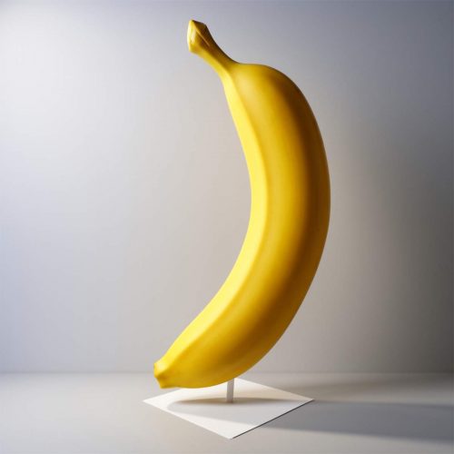 3D-Figur - Große Banane auf Sockel