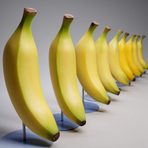 Große Banane Glasfaserfigur MIT Sockel