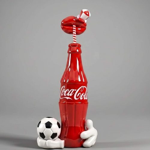 Große Coca-Cola-Flasche - Werbefigur in 3D.