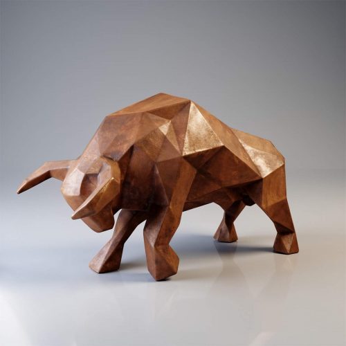 Große Geometrische Stierfigur – Rosteffekt