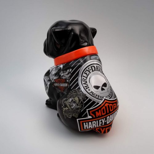 Bulldog Angelo 60 cm Hund - Harley Davidson