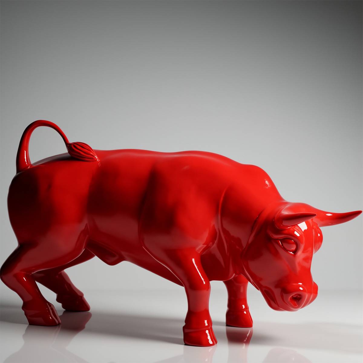 Dekorative Figur Roter Stier