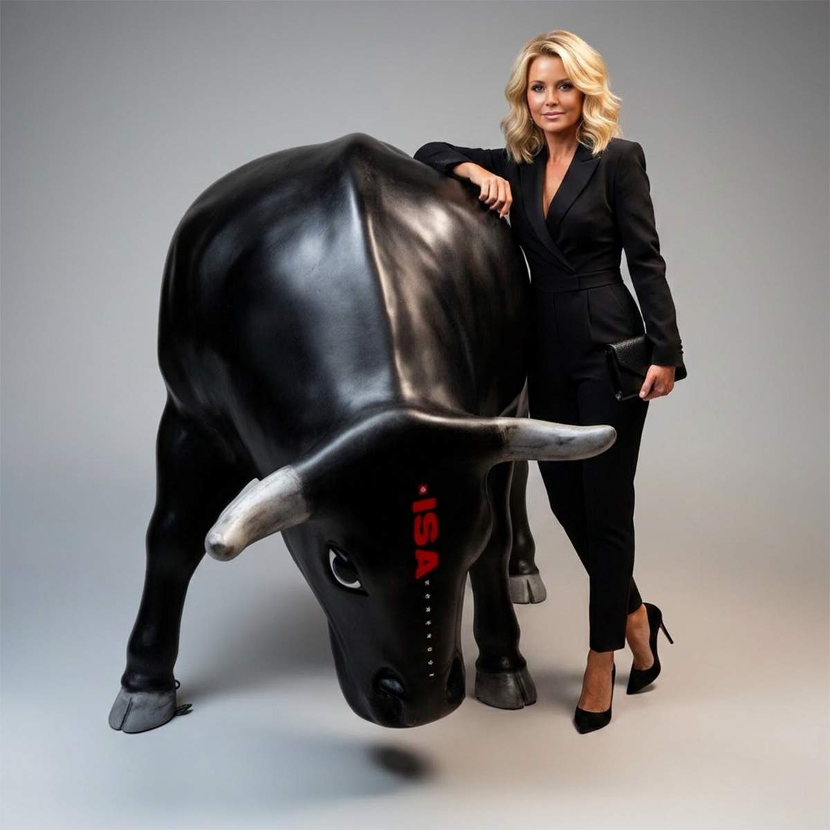 Werbe Bulle Lebensgroß Einfarbig Figur – Bild 5