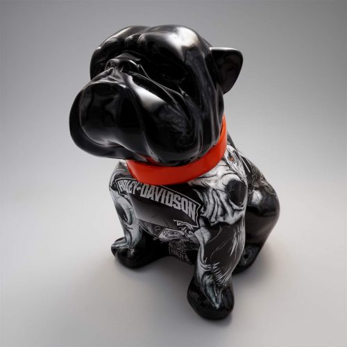 Bulldog Angelo 60 cm Hund - Harley Davidson