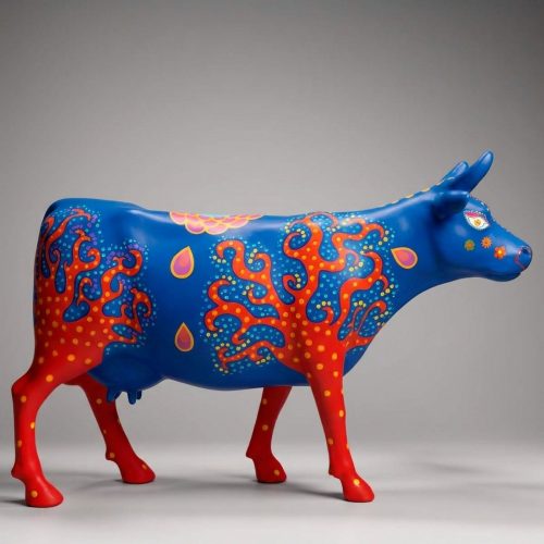 Figura Artystyczna Krowa - Koralowy Wzór