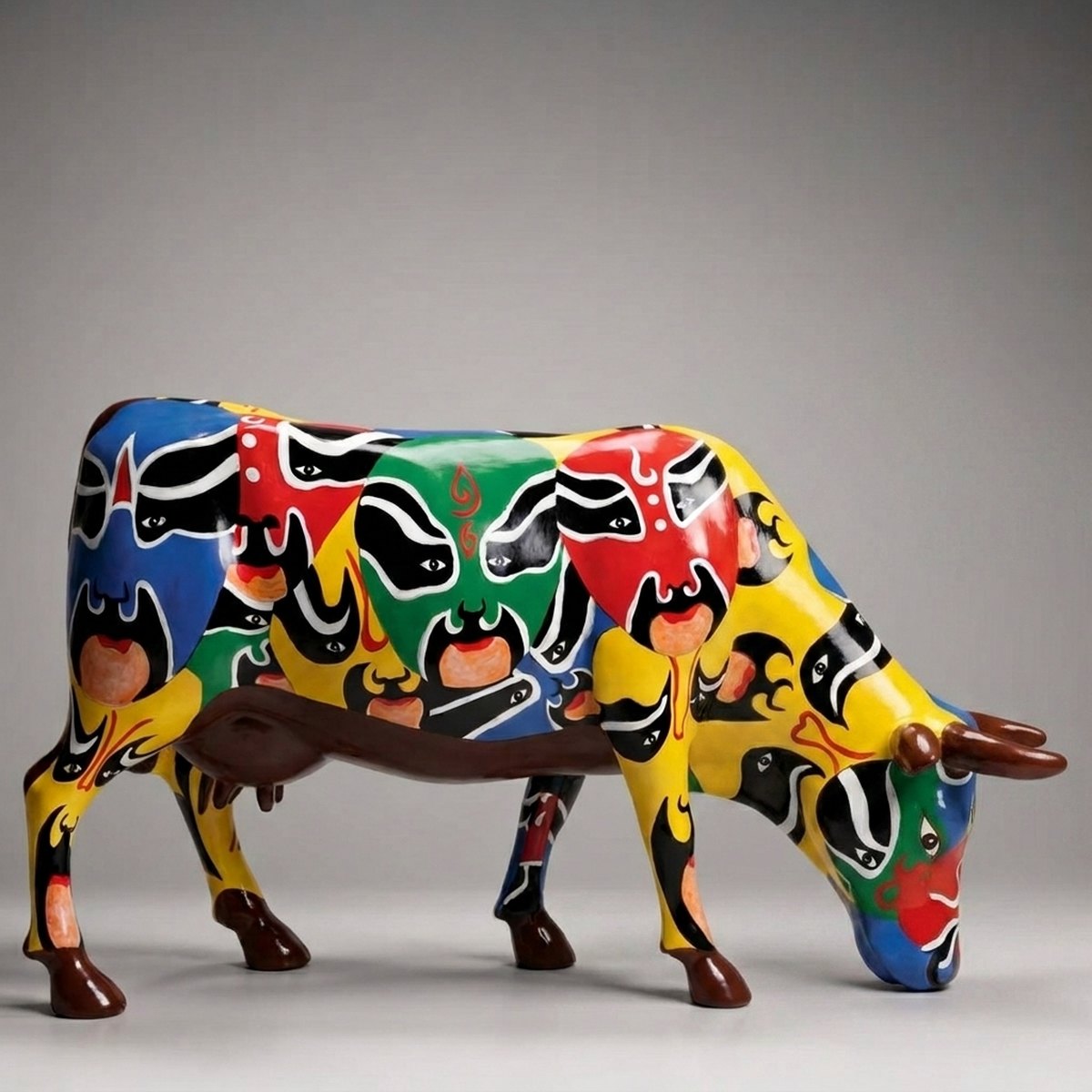 Figura Artystyczna Krowa Pasąca Się - Street Cows