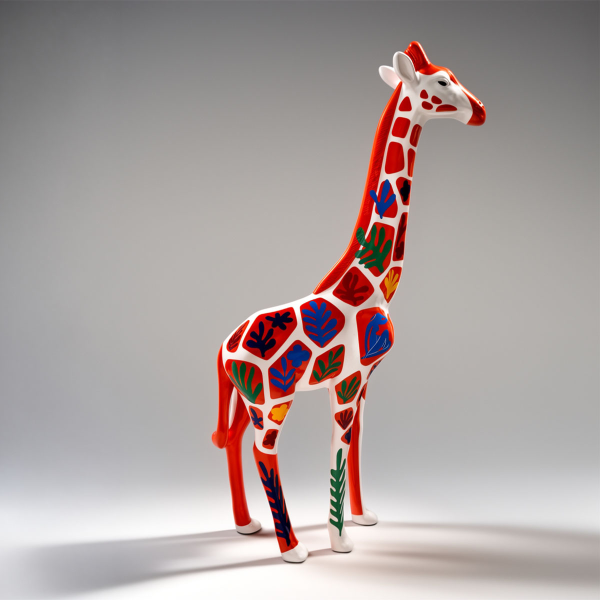 Große Dekorative Giraffenfigur im Matisse-Motiv – Bild 5