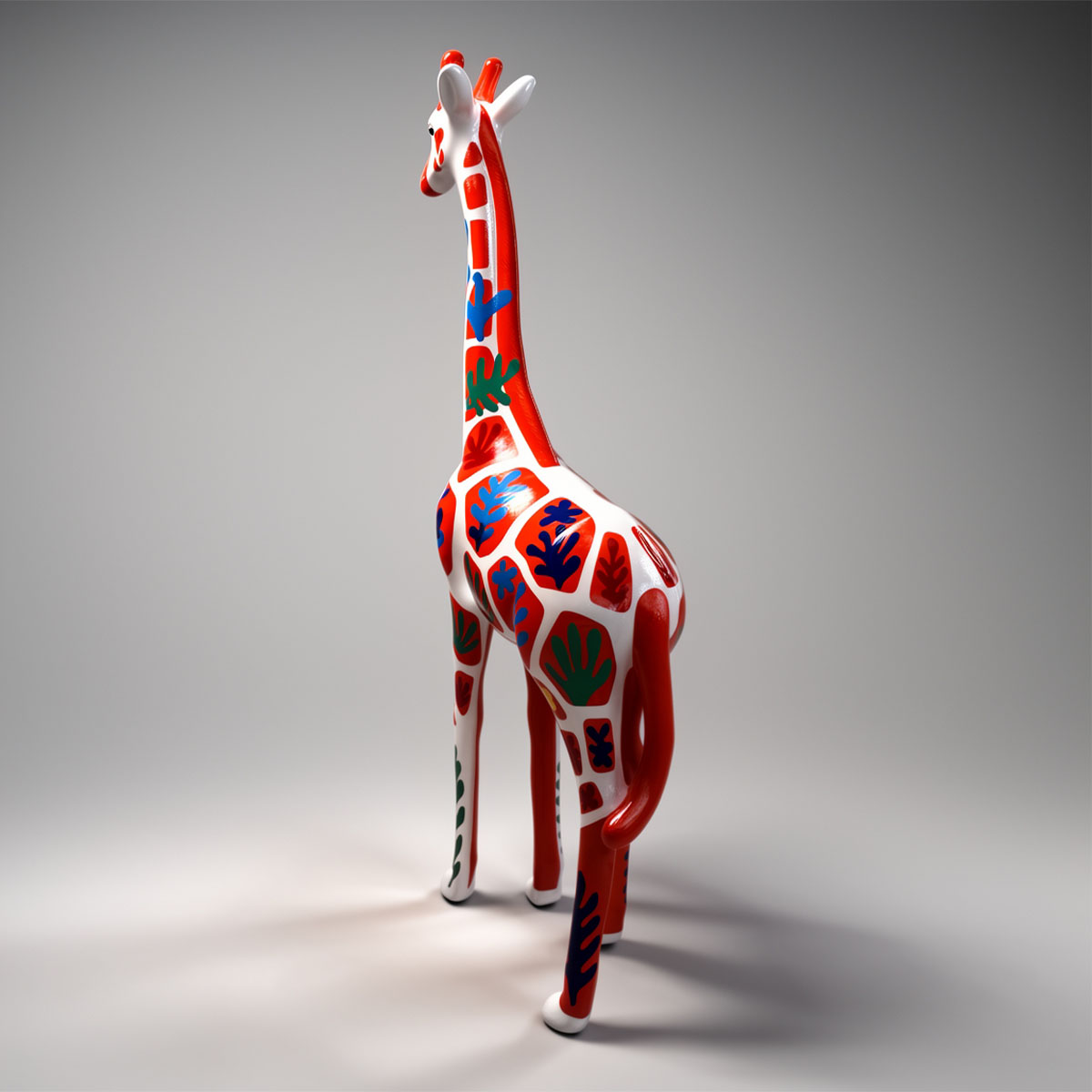 Große Dekorative Giraffenfigur im Matisse-Motiv – Bild 6
